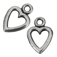 Brass Heart Pendants, DIY & hollow, silver color Approx 2.5mm 