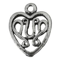 Латунные подвески-сердце, Латунь, Сердце, эмаль & отверстие, серебряный отверстие:Приблизительно 2mm, продается PC