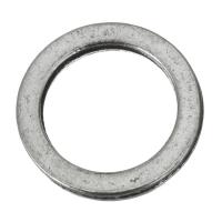 Brass Linking Ring, Donut, silver color Approx 14mm 