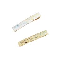 Alligator Hair Clip, Zinc Alloy, with Shell, plated, fashion jewelry & for woman & enamel 55*8mm 
