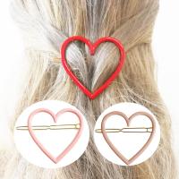 Hair Clip, Zinc Alloy, Heart, plated, fashion jewelry & for woman 60mm 