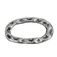Brass Linking Ring, enamel, silver color Approx 