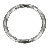 Brass Linking Ring, Donut, silver color Approx 1mm 