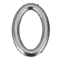 Messing Verknüpfung Ring, Silberfarbe, 17.5x26x2.5mm, Bohrung:ca. 10x19mm, verkauft von PC
