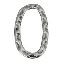 Messing Verknüpfung Ring, Silberfarbe, 19x32x2mm, Bohrung:ca. 12x25mm, verkauft von PC