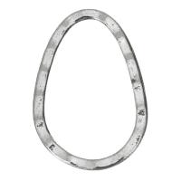 Messing Verknüpfung Ring, Silberfarbe, 27x40x2mm, Bohrung:ca. 21x34mm, verkauft von PC