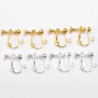 Brass Clip On Earring Finding, plated 