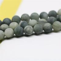 Green Grass Stone Beads, Round & frosted Approx 1mm 