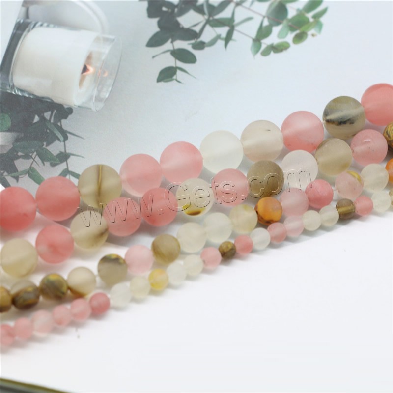 Watermelon Beads, Round, different size for choice & frosted, Hole:Approx 1mm, Sold By Strand