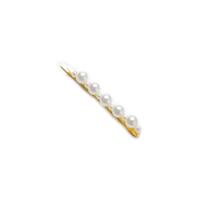 Hair Slide, Iron, with Plastic Pearl, gold color plated, Korean style & for woman 