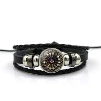 alliage de zinc bracelet, avec pierre gemme en verre, Placage, temps bijou bijoux & unisexe & styles différents pour le choix .8 pouce, Vendu par brin