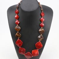 Acrylique collier de chandail, Placage, bijoux de mode & pour femme, plus de couleurs à choisir, 30+8cm, Vendu par brin