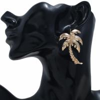 Zinc Alloy Drop Earring, Palm Tree, plated, fashion jewelry & for woman, golden 