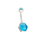 Brass Piercing Barbell, with Stainless Steel, platinum plated, micro pave cubic zirconia & for woman 