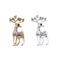 Mobile Phone DIY Decoration, Zinc Alloy, Deer, plated, with rhinestone 
