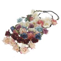 Bridal Hair Band, Cloth, Flower, handmade, fashion jewelry & elastic & for woman 180mm 