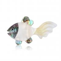 Shell Brooch, Zinc Alloy, with Shell, Goldfish, plated, for woman 