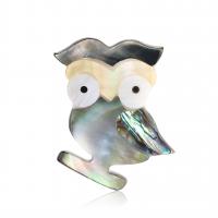 Shell Brooch, Zinc Alloy, with Shell, Owl, plated, for woman 