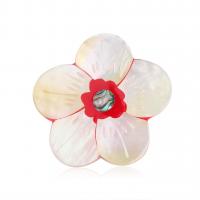 Shell Brooch, Zinc Alloy, with Shell, Flower, plated, for woman 