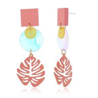 Zinc Alloy Drop Earring, with Acrylic, plated, Bohemian style & for woman & hollow 