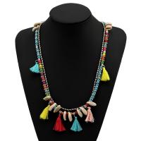 Ожерелье, Ракушка, с Хлопковый шнурок, Другое покрытие, ювелирные изделия моды & Женский, Много цветов для выбора, продается Strand