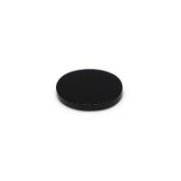 Agate Cabochon, Black Agate, Flat Round, black 