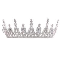 Bridal Tiaras, Zinc Alloy, silver color plated, fashion jewelry & for woman & with rhinestone 