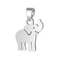 Sterling Silver Animal Pendants, Brass, Elephant, silver color plated, DIY 