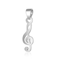 Sterling Silver Pendants, Brass, Music Note, silver color plated, DIY 