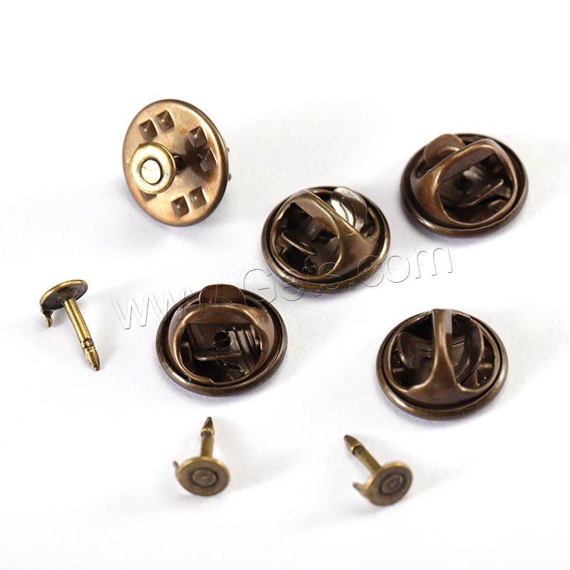 Brass Brooch Finding, plated, different styles for choice, more colors for choice, 8mm,4.5mm,11mm, 500PCs/Bag, Sold By Bag