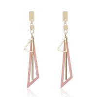 Zinc Alloy Drop Earring, gold color plated, for woman & hollow 