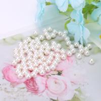 Plastique ABS perles Perles, Rond, Placage, DIY & normes différentes pour le choix, blanc Vendu par sac