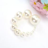 ABS Plastic Pearl Beads, Round, plated, fashion jewelry & DIY white  