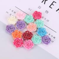 Acrylic Jewelry Beads, Flower, plated, fashion jewelry & DIY, mixed colors, 20mm 