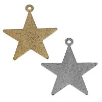 Brass Star Pendants, laiton, étoile, Placage, DIY, plus de couleurs à choisir Environ 1mm, Vendu par PC