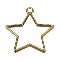 Brass Star Pendants, alliage de zinc, étoile, Placage de couleur d'or, DIY Environ 3mm, Vendu par PC