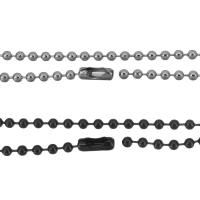 fundición Collar de cadena, unisexo & cadena de la bola, más colores para la opción, 3mm, longitud:aproximado 27 Inch, Vendido por Sarta