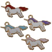Zinc Alloy Animal Pendants, Horse, rose gold color plated, enamel Approx 2mm 