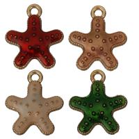 Zinc Alloy Enamel Pendants, Starfish, rose gold color plated Approx 2mm 