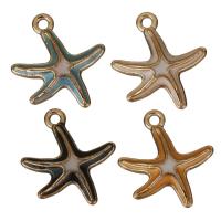 Zinc Alloy Enamel Pendants, Starfish, rose gold color plated Approx 2mm 