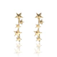 Zinc Alloy Stud Earring, Star, plated, fashion jewelry & for woman 