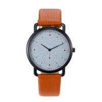 Unisex Wrist Watch, PU Leather, with Glass & Zinc Alloy, Chinese movement, stainless steel watch band clasp, plated, waterproofless & dyed Approx 9 Inch 