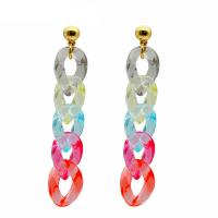 Acrylic Drop Earring, for woman, multi-colored, 110mm 