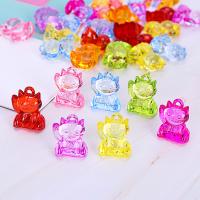 Acrylic Jewelry Pendant, Fortune Cat, plated, fashion jewelry & DIY 24MM*19MM 