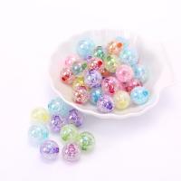 Acrylic Jewelry Beads, Round, plated, mixed colors, 18mm 