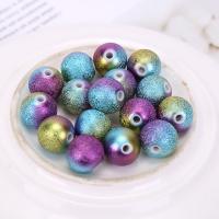 Acryl Schmuck Perlen, rund, plattiert, Modeschmuck & DIY, farbenfroh, 14mm, 10Taschen/Menge, 500G/Tasche, verkauft von Menge
