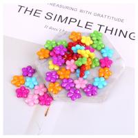 Acryl Schmuck Perlen, Blume, plattiert, Modeschmuck & DIY, gemischte Farben, 14mm, 500G/Tasche, verkauft von Tasche