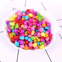 Acrylic Jewelry Beads, Apple, plated, mixed colors, 10*12mm 