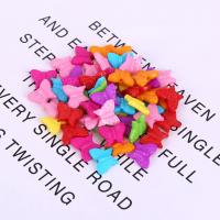 Acryl Schmuck Perlen, Schmetterling, plattiert, gemischte Farben, 16*13mm, 500G/Tasche, verkauft von Tasche