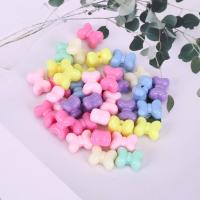 Acrylic Jewelry Beads, Bowknot, plated, fashion jewelry & DIY, mixed colors, 15*11mm 